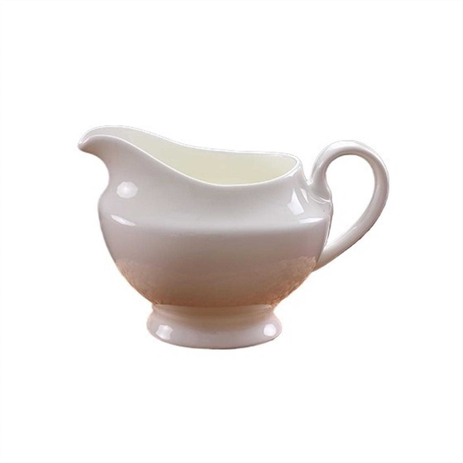 Saucière en céramique blanche de 300 ml pour crème et sirop