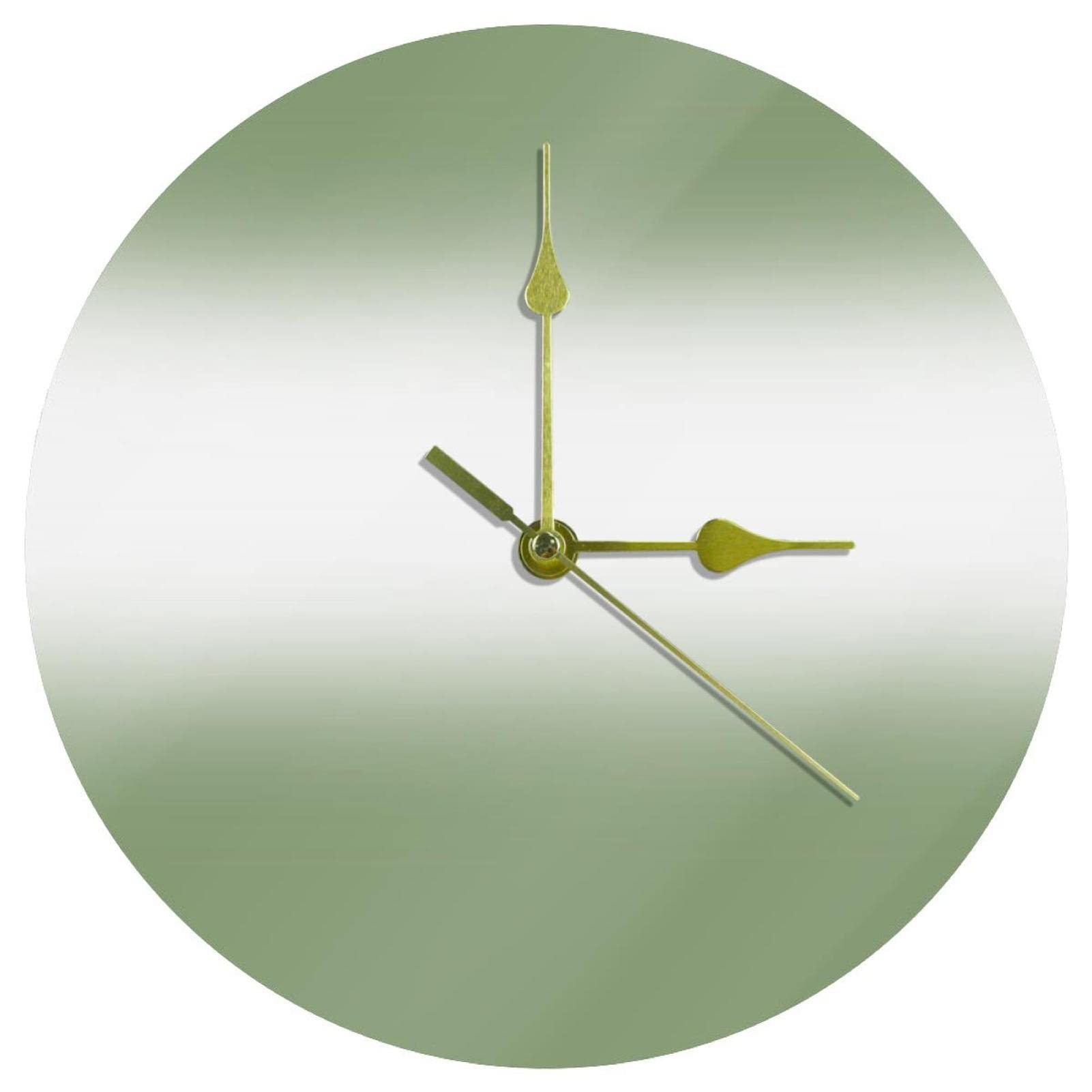 Horloge murale silencieuse sans tic-tac dégradé vert 24 cm acrylique