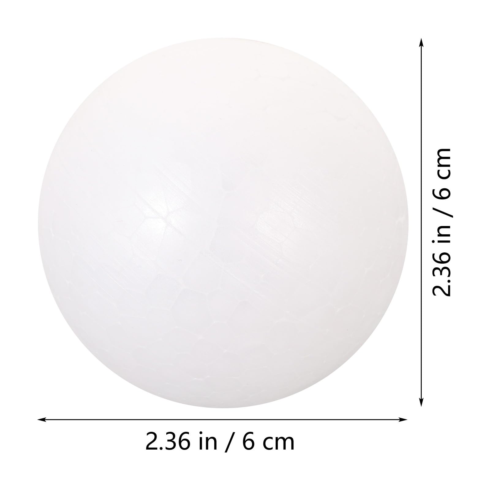 Amosfun - 24 bolas de poliestireno para árbol de Navidad, bolas de poliestireno, para manualidades, manualidades, 6 cm