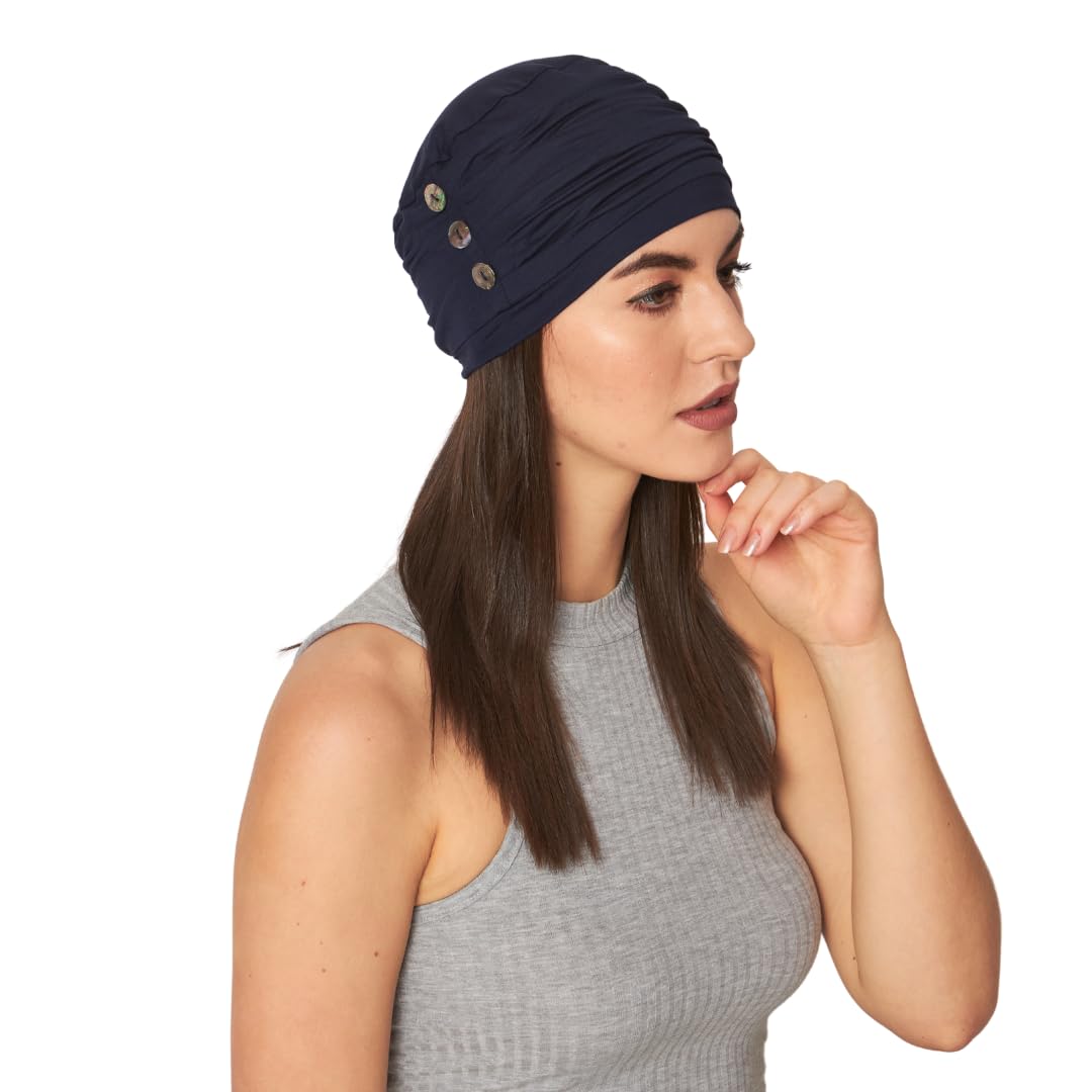 The Headscarves Women's Bamboo Viscose Mother of Pearl Cap (HS123_Multicolor)-picture-12
