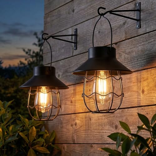 Lanterne solaire étanche extérieure avec crochet pour sécuriser et éclairer une allée sombre