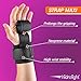 HIDROLIGHT - Maxi Wrist Straps for Weightlifting - Wrist Brace, Gym Accessories, Wrist Wraps, Hand Bands for Dumbells & Bars, Workout Equipment - Non-Slip Grip, Adjustable Stripe - Black, One Size