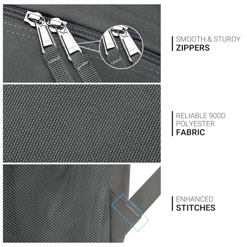 Image of ZORFIN 26L Backpack for College, and Travel: Water Resistant Bookbag - Forge Grey