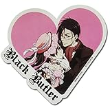 Black Butler- Ciel and Sebastian Heart Sticker