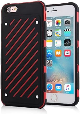 iPhone 6s Case,iPhone 6 Case,HAPPIGO Dual Layer Hybrid Sport Slim Protective Case for iphone 6&6s 4.7inch(Black/Red)