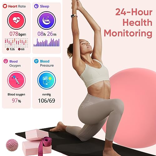 Allbean Fitness Tracker Smart Watch with Blood Oxygen,Blood Pressure, 24-Hour Heart Rate and Sleep Tracking,100 Sports Modes,5ATM Waterproof Calorie Pedometer Watches for Women Men Android&iOS Phones - Thumbnail 3