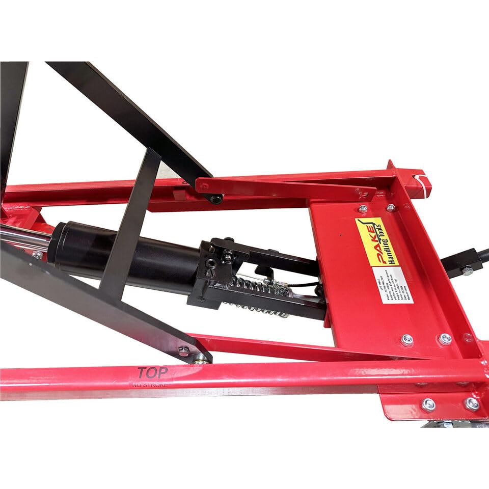 Miniatura 4 de Carro de mesa elevadora de tijera premium, tapa de 500 libras, 27.75 pulgadas de largo x 17.75 pulgadas de ancho, 8.25 a 28.5 pulgadas de alto, Pake