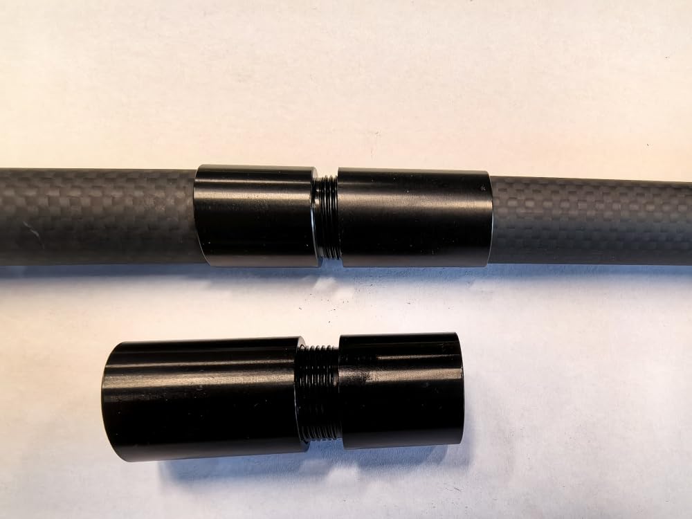 3K Carbon Tube Connector Set 10-30mm | Aircraft-Grade Clamp System | Handrail/Solar Panel Mounting(1Pcs 20mm)