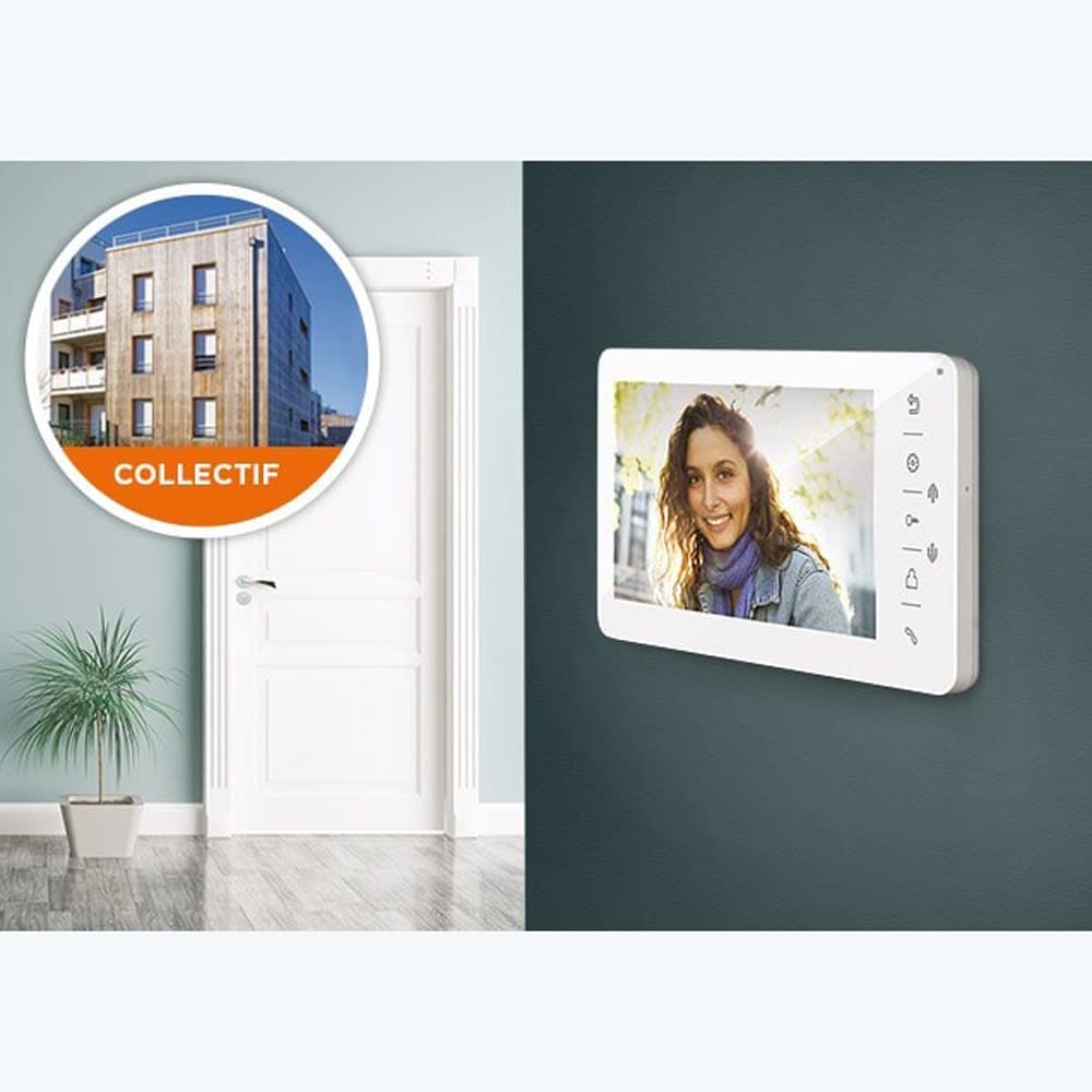 SCS Sentinel - PMP0011 - Platine de Rue 3 Boutons pour Interphone Vidéo Collectif 4 Fils - Pour Petit Immeuble ou Résidence 3 Logements - Façade Alu - Angle de vision 110° - Porte-Étiquette - 3B1