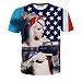 FaPlus Fashion Men's Short sleeve T-Shirt Landscapes 3D Print, L
