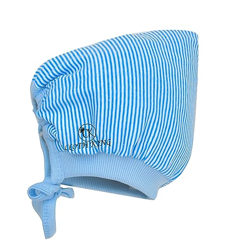Image of Presents Newborn Baby Strip Print Caps Soft Cotton Hosiery Caps with Double Layer(Pack of 3).