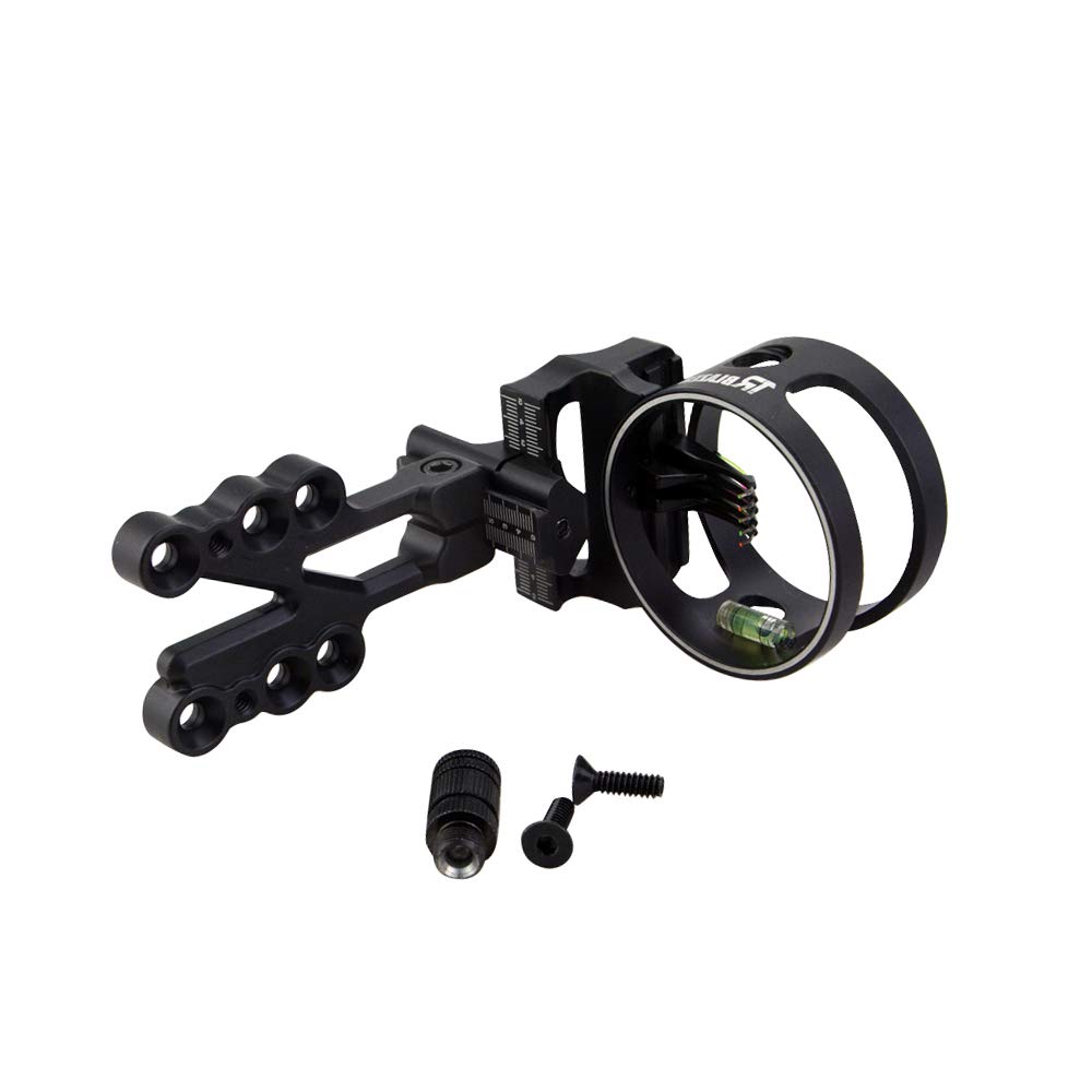 Viseur D'arc à Poulies ZSHJGJR – 1 Broche, Fibre 0.059", Objectif 4X, Réglage Micro-clic, Support Amovible