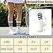 scenicamp 3 Pairs Striped Crew Socks Women Casual Retro Striped Socks Classic Crew Sock Athletic Cotton Sock for Women Girls School Sport Running Outdoor Size 5-9