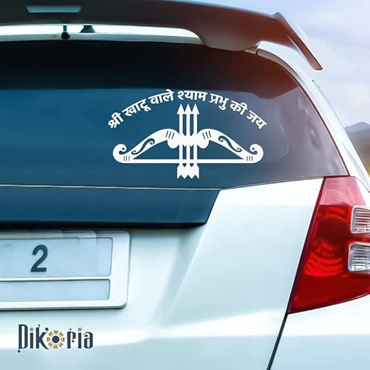 Dikoria Khatu Shyam Car Sticker, car Stickers for Car Exterior, Glass