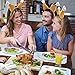 Camlinbo 3 Packs Thanksgiving Headband, Turkey Drumstick Headbands for Thanksgiving Day Costume Party Accessories