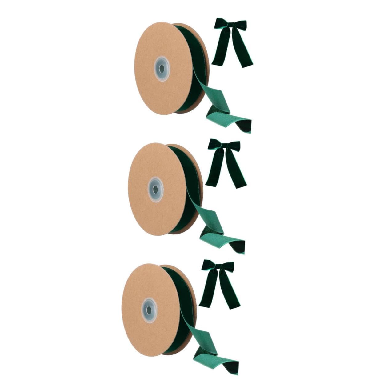 STOBOK 3 Rollen Dunkelgrünes Beflocktes Band 2 5 Cm Breit Nicht Elastisch Geschenkband Zur Dekoration Für Hochzeiten Partys Und Heimdekorationen