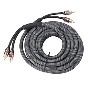 Audio Kabel Auto Audio Signaal Kabel Adapter 4.5 m/180in Zwart PVC Plastic Laag voor Versterker Modificatie Home Theater