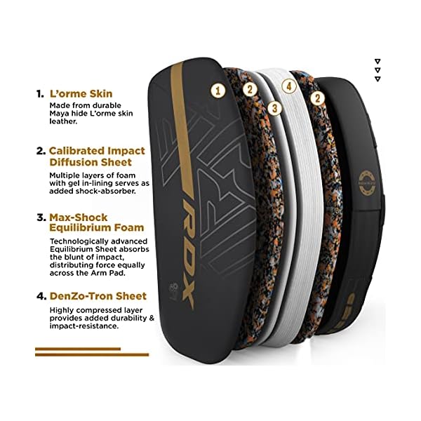 RDX-Thai-Pads-Curved-Kickboxing-Muay-Thai-with-Solid-Handle-Grip-Maya-Hide-Leather-KARA-Strike-Shield-for-Knees-Elbows-Kicks-Punches-Coaching-Training-Boxing-MMA-Martial-Arts-Taekwondo-Combat-Sports RDX Thai Pads Curved Kickboxing Muay Thai with Solid Handle Grip, Maya Hide Leather KARA Strike Shield for Knees Elbows Kicks Punches, Coaching Training Boxing MMA Martial Arts Taekwondo Combat Sports
