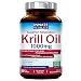 Krill Oil with Omega3s Phospholipids and Astaxanthin 1200mg per Serving, 60 Softgels, Superior Absorption, Non-GMO, Gluten Dairy & Soy Free, Supports Joint, Brain and Cardiovascular Health Made in USA