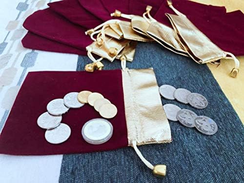 KIPETTO 25Pcs Soft Velvet Pouches with Drawstrings for Jewelry Wedding Candy Gift Bags, 4.7"x6.3"