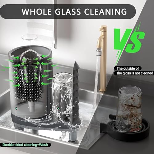 Lavadora automática de Vasos - Limpiadora Comercial de Copas de Vino con Cepillo de Nailon para restaurantes, Bares, hoteles y Servicios de Catering - Una solución eficiente Que Ahorra Tiempo.