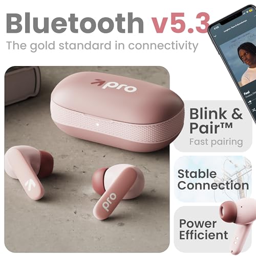 Image of GOBOULT Z20 Pro Made in India Ear Buds Wireless with 60H Playtime, 4 Mics Calling, 45ms Latency Gaming, 13mm Bass Driver Earbuds Buds TWS Bluetooth Wireless Earphones (Candy Cane)