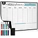 Magnetic Dry Erase Calendar Whiteboard Weekly Planner for Refrigerator by Easy Offix with Stain Resistant Nano Premium Film, Includes 5 Fine Tip Markers and Eraser (17” x 12”)