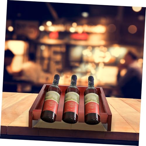 Soporte de vino de madera compacto para mesa miniatura 3