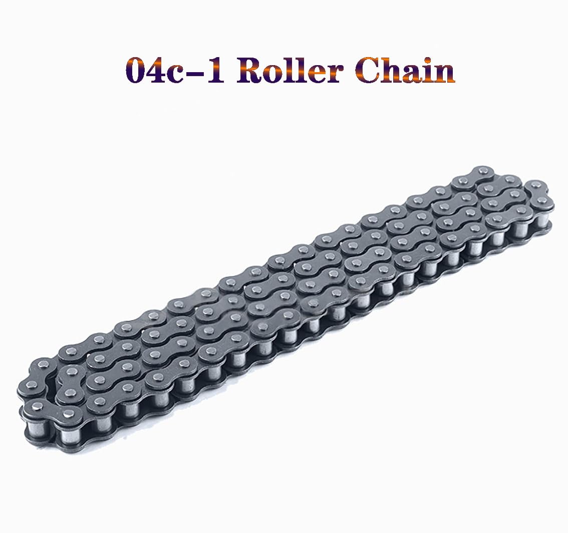 Generic 1Pcs 04c-1 Roller Chain/Chain Connector, Carbon Steel Chain Pitch 6.35mm, Half/Full Buckle Roller Industrial Chain Join Buckle MINGPING (Size : Roller Chain 1M), ENCKECNEO-ROLLERCHAIN1M