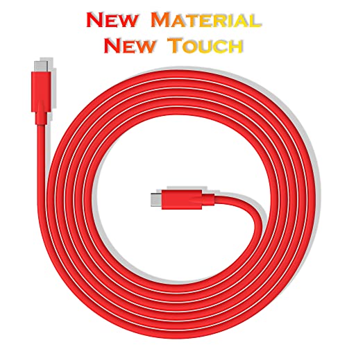 Easonunion USB C to USB C 2.0 Cable with 100W PD,480Mbps Data Transfer 5A Fast Charging Type C to C Cord Compatible with Smartphone, Tablet, Laptop - 6.6Ft (Red) - image 2