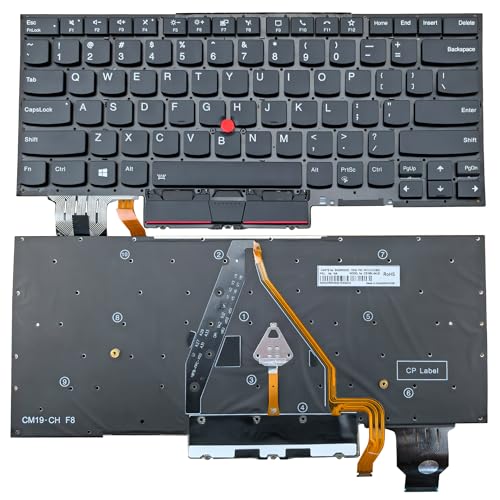 Clavier rétroéclairé Thinkpad X1 Carbon Gen 8 de rechange - Finition premium pour type 20U9