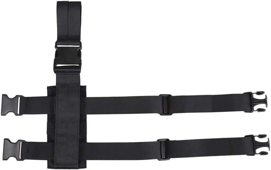 OneTigris Mini Molle Panel for Holster, Tactical Drop Leg Platform Minimalist Adjustable Thigh Rig for Holster (Black)