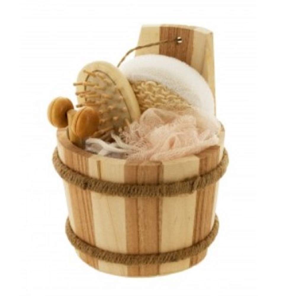 bulk buys OD885 Bath Set in Wood Barrel