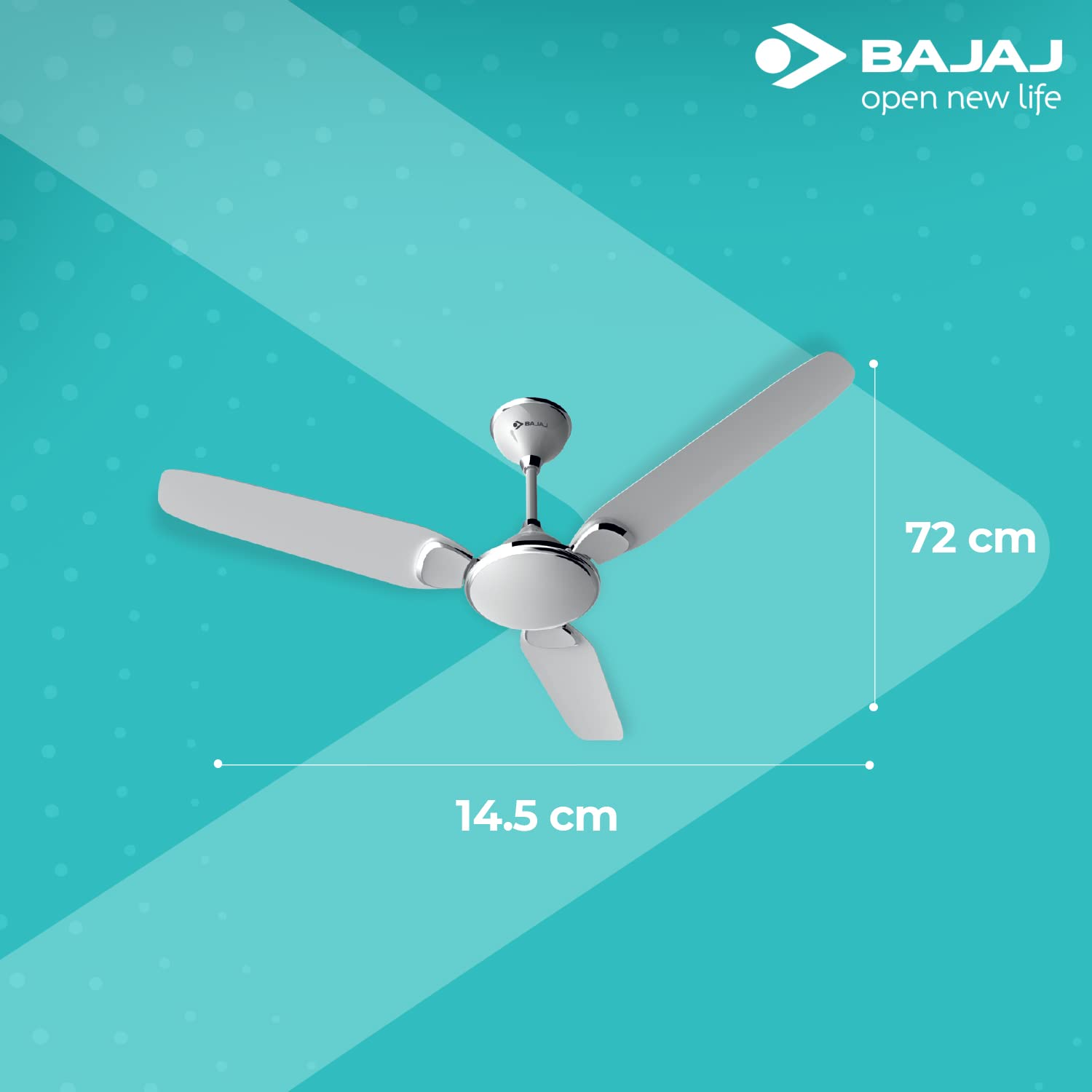 Bajaj Trendy Plus Ceiling Fan - Snowy White -6