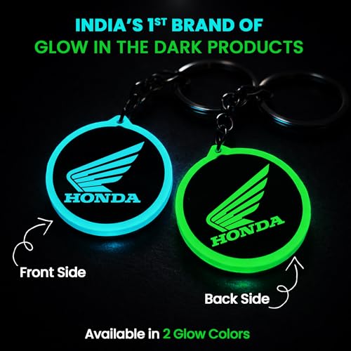 Image of Mi Glow Store Glow in Dark Keychain for Bike Men | Gift for Man | Bike Accessories | Charges in Light Glows in Dark | Key chain for Bike