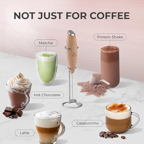 image for Zulay Kitchen Powerful Milk Frother Wand With 4 AA Duracell Batteries 
