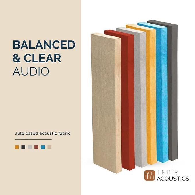 Image of Timber Acoustics | X14 Control Absorption Panels | Rockwool | German Pine | Room Acoustics & Soundproofing | 1' x 4' x 3 inch [Set of 3] NRC > 0.90 (Wine)