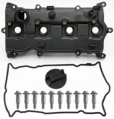 Engine Valve Cover with Gasket Bolts &amp; Oil Filler Cap Compatible with 2013-2018 Nissan Altima 2016-2017 Nissan Murano 2014 Nissan Pathfinder 2014-2017 Nissan Rogue Infiniti QX60 2.5L Part# 13264-3KY0A