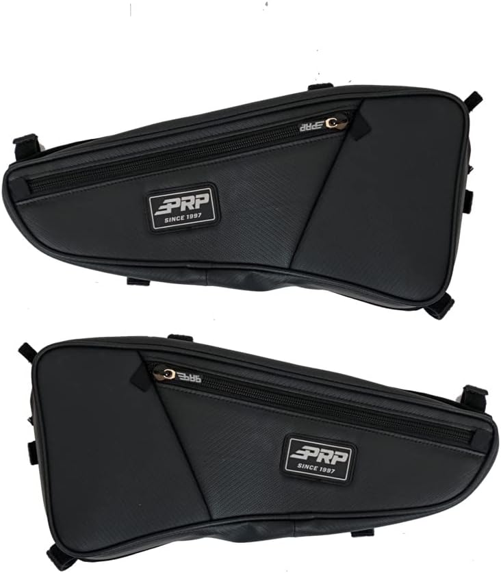 PRP UTV Door Storage Bags with Knee Pads for Polaris RZR 200 – Easy Install on Door Frame, Large Storage Pockets, Water Resistant & Puncture Proof Design, Includes 2 Bags (R/L)