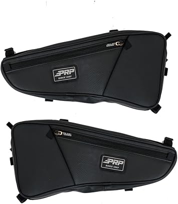 PRP UTV Door Storage Bags with Knee Pads for Polaris RZR 200 Easy Install on Door Frame, Large Storage Pockets, Water Resistant & Puncture Proof Design, Includes 2 Bags R/L