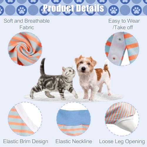 Image of FEimaX Dog Surgery Recovery Suit Female and Male Spay with Pee Hole, Pet Body Suits for Puppy After Spayed, Neuter Surgical Onesie for Small and Medium Dogs Cats, Alternative Bandages E-Collar & Cone