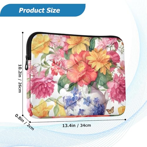 Funda para portátil 13-14 pulgadas impermeable con diseño floral miniatura 3