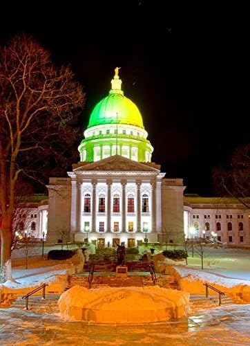 Capitol, Madison, Wisconsin in Green and Yellow, Wisconsin Photograph