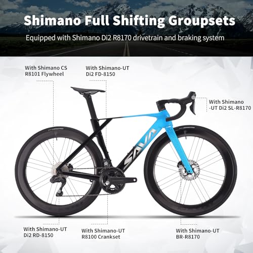SAVADECK SLR8-Ultegra Full Carbon Road Bike, Carbon Fiber