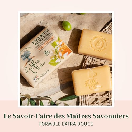Savonnettes Extra Douces Fleur D'oranger Le Petit Olivier Les 2 Savons De - vue 4