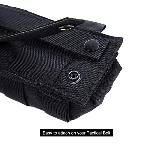 Tactical Universal Radio Holster / Radio Pouch Holder Case Bag Military Molle Radio Case For Pofung Motorola Midland Cb Walkie Talkies Compatible With 5.11 Bags (Black) By Luiton #TOP3