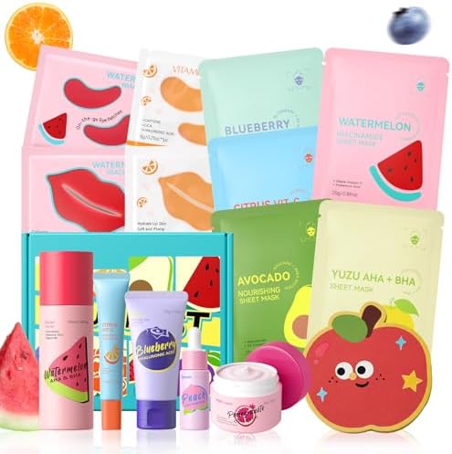Fruit Skincare Set, 14 piezas Set Cuidado Facial Adolescentes