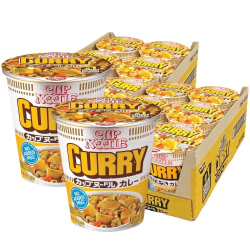 Nissin Cup Noodle Ramen Noodle Soup,Curry,2.82 Ounce,(Pack of 12)