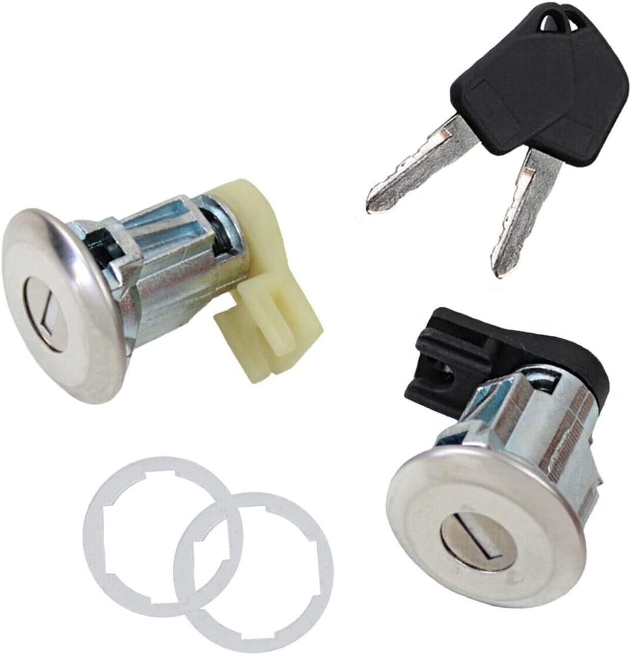 Cilindros de cerradura de puerta delantera izquierda y derecha completos con llaves, compatibles con PEUGEOT 106, 205, 309, 405, OEM 91700A, 9170.0A, 9170-0A