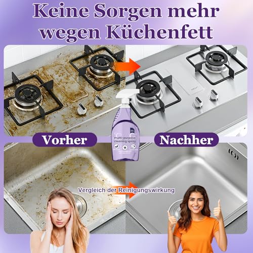 Spray Cleaner For Ovens, Dr Clean Spray, Dr Clean Sprays Reiniger Backofen, Backofenreiniger, Allzweck-Reinigun Mit Konzentrierten Reinigungstabletten FüR KüChe, Bad & Mehr(1 Flasche + 12 StüCk)